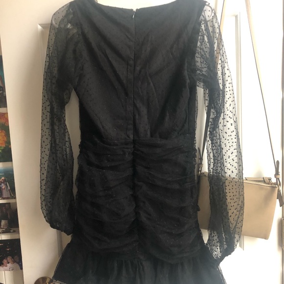 Black dot mesh dress - Picture 2 of 4